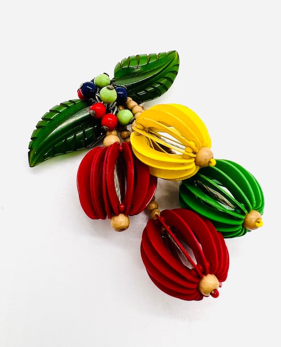 Early MIRIAM HASKELL Bakelite “Lampshade” Dangle … - image 4