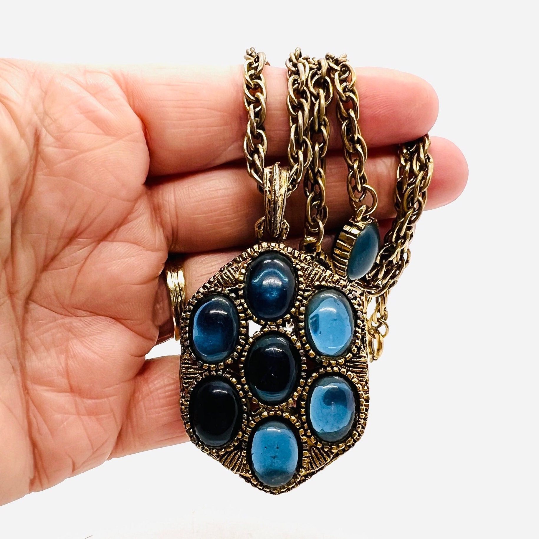 All Blues Double Necklace Thin Short - Polished Silver on Garmentory