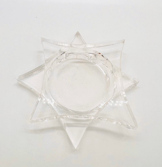 Two HUGE Clear Lucite Acrylic Geometric Bangle Br… - image 5