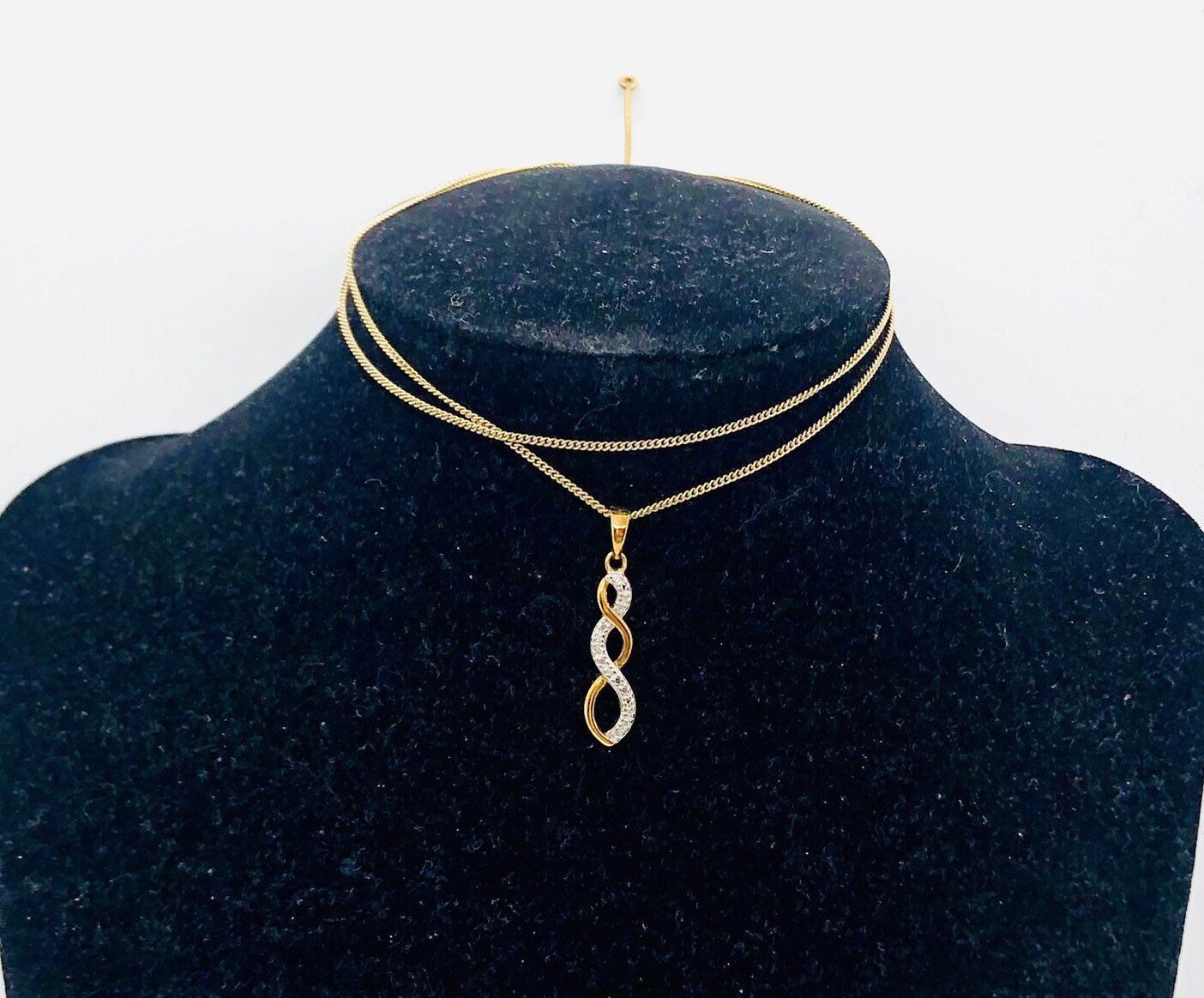 Ross Simons Sterling Silver 18k Gold Vermeil Diamond Necklace - Etsy