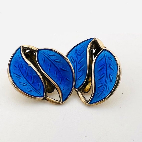 DAVID ANDERSEN Norway Sterling Silver Blue Enamel… - image 4