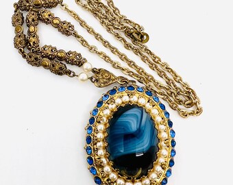 vintage Germany◯Crystal parts necklace◯ vintage Germany◯Crystal parts necklace◯
