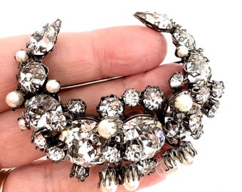 Schreiner Jewelry of New York ヴィンテージブローチ Schreiner New York Signed Bold & Beautiful Dimensional Vintage