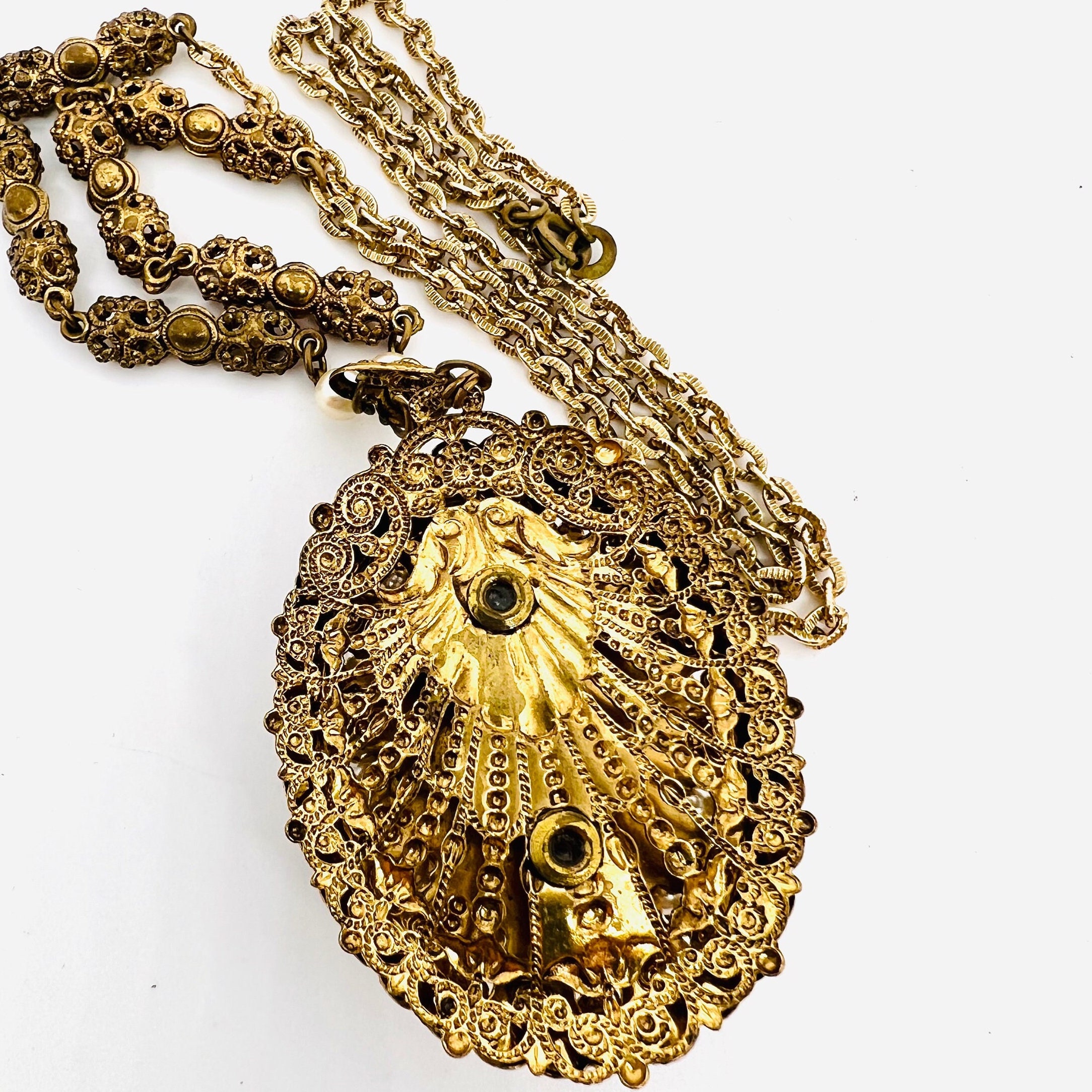 vintage Germany◯Crystal parts necklace◯ vintage Germany◯Crystal parts necklace◯