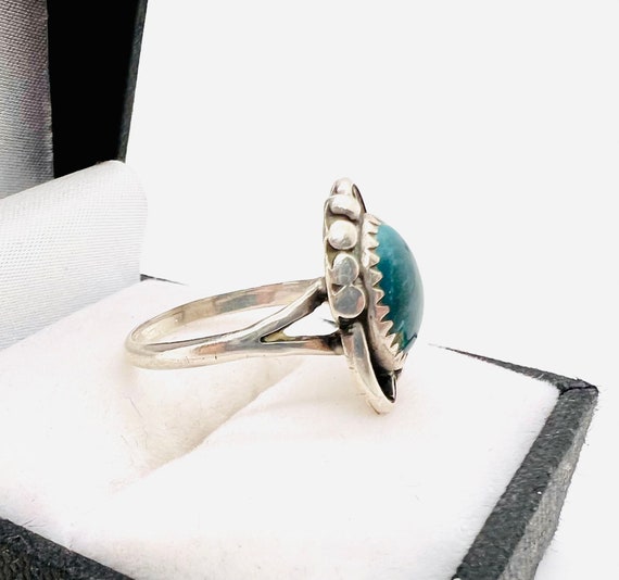 Kevin Yazzie Sterling Silver Turquoise Ring Navaj… - image 5