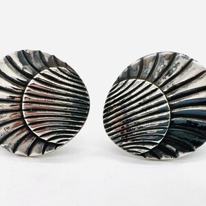 Georg Jensen #66 Vintage Sterling Silver Shell Cufflinks 1940’s Denmark Vintage Suit Accessories
