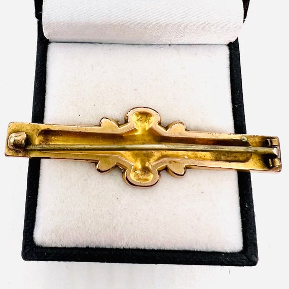 Long Antique Victorian Engraved Gold Filled Bar B… - image 6