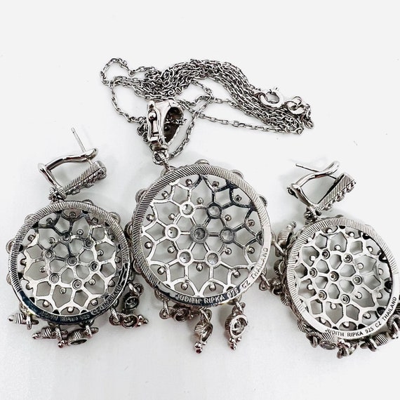 Filigree Circle Design Pendant and Earring Set Sterling Silver - with Chain Filigree Circle Design Pendant and Earring Set Sterling Silver - with Chain