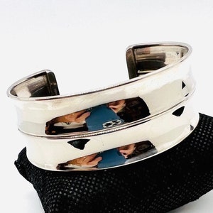 Wide Sterling Silver Italy Cuff Bracelet 1 inch 22gm Fine Vintage Jewelry