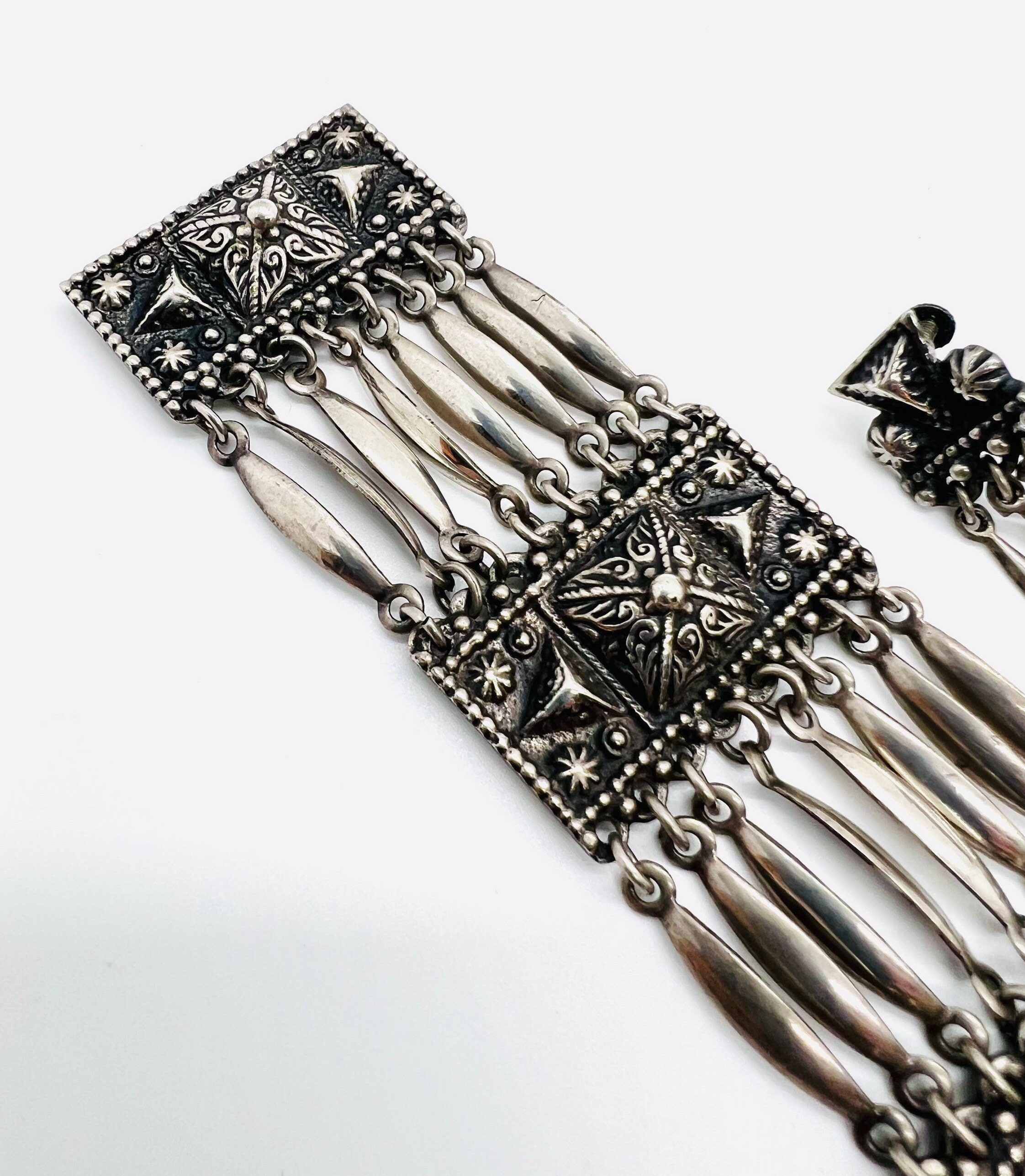 アクセサリー MEXICO jewelry silver bracelet Taxco Mexican 925 Sterling Silver Curb Chain Bracelet 7.5