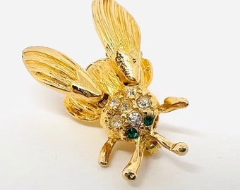 Rhinestone Bee Wings Brooch - Flying Insect Corsage Jewelry For Women & Men, Wedding & Party Accessory