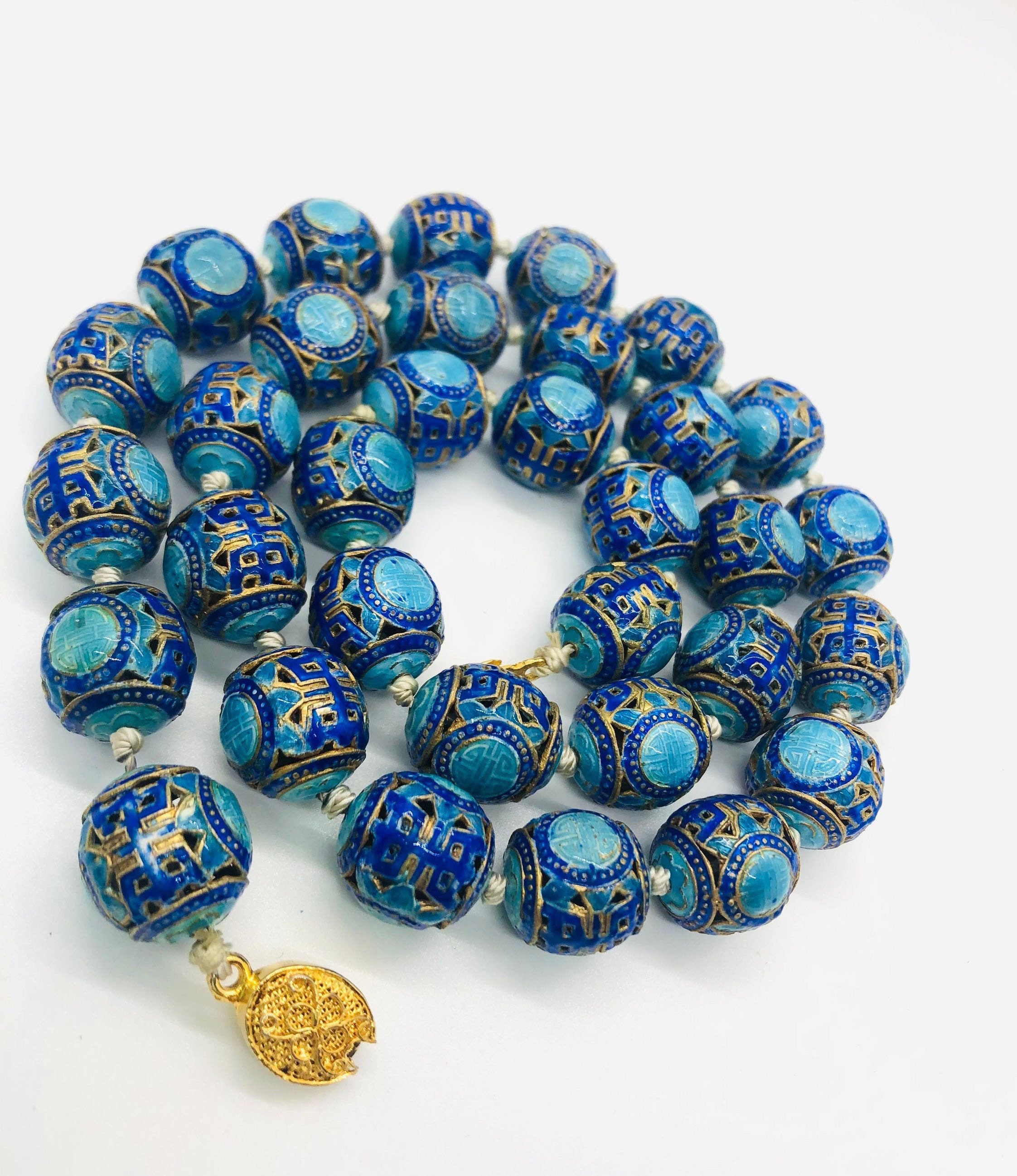 ☆関税込☆VINTAGE HOLLYWOOD★Galaxy Ball Beads Necklace★ 14K Yellow Gold Estate Bead Necklace – Long's Jewelers