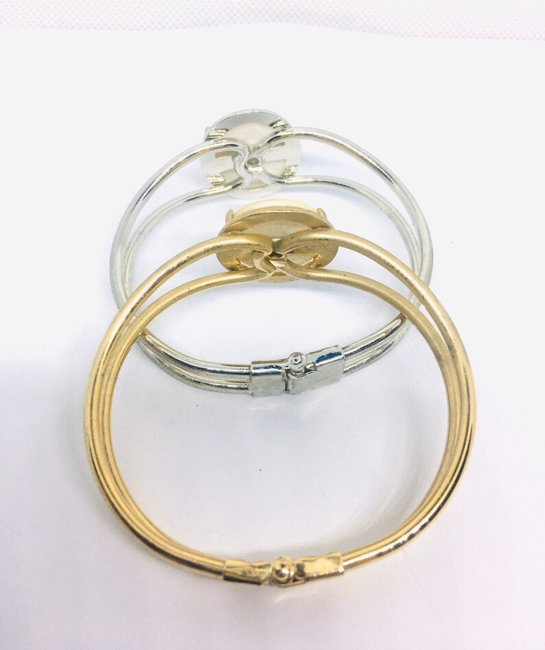 Lot 2 Horse Lovers Clamper Bracelets Equestrian Theme Vintage Jewelry