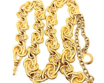 St. John Chunky Gold Tone Chain Belt XS/Small (XS/S) ✨ Vintage St John gold chain belt main image 2