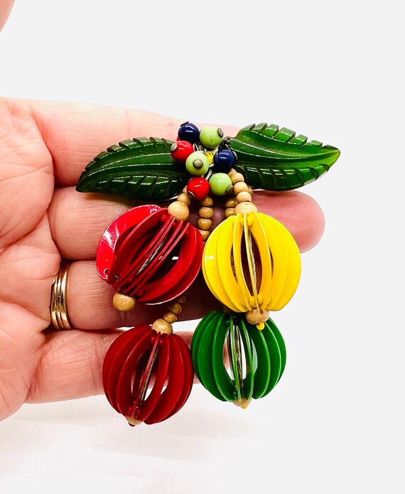 Early MIRIAM HASKELL Bakelite “Lampshade” Dangle … - image 8