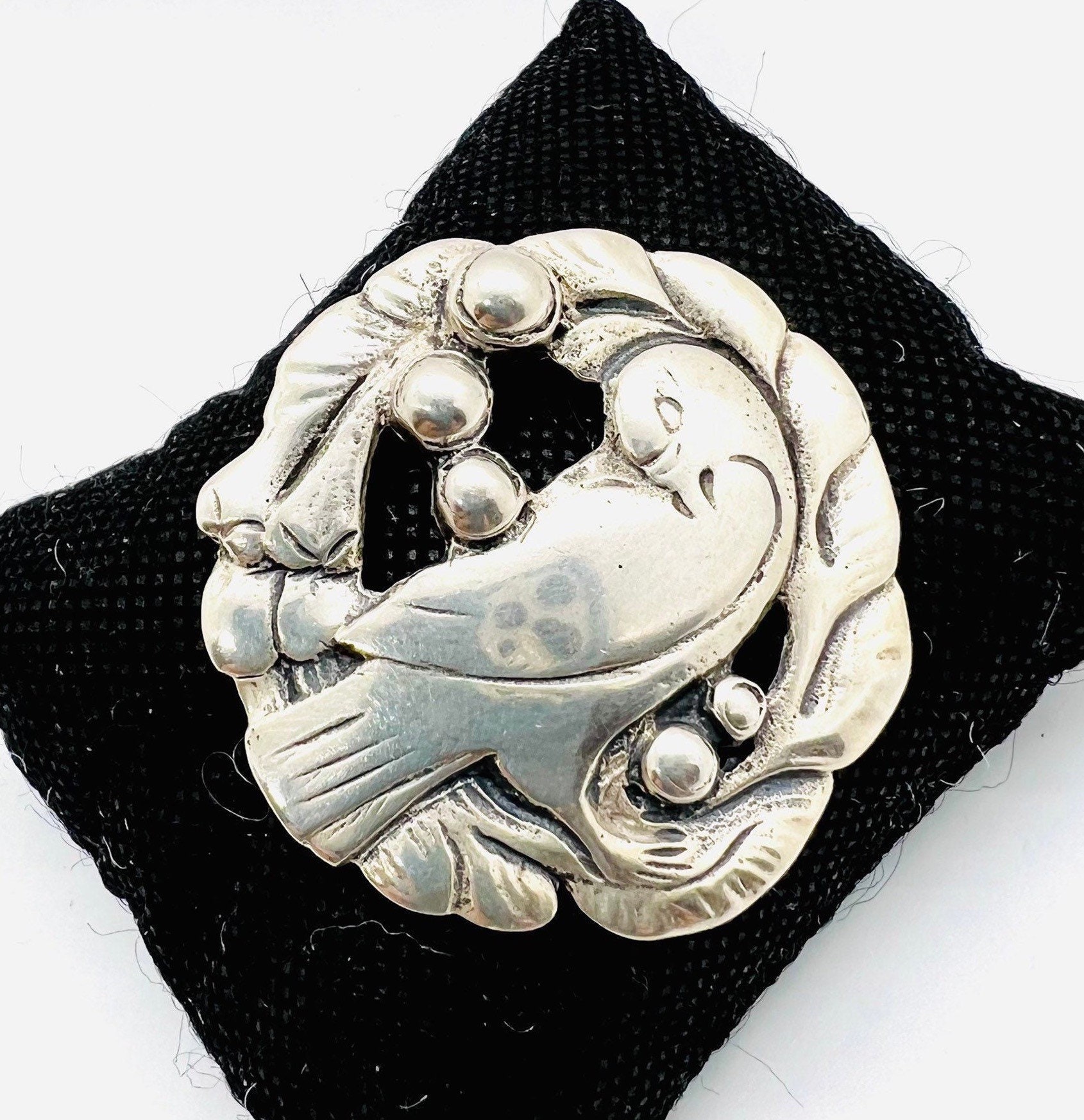 Sterling Silver Georg Jensen Style Dove Bird Brooch Unsigned 23.3gm Fine Vintage Designer Jewelry