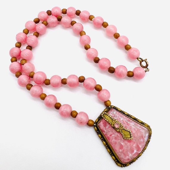 Czech Pink End of Day Spatter & Satin Glass Beaded