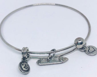 BRIGHTON Dangling Charm Bypass Bracelet Boat Signed Vintage Designer Jewelry