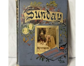 Vintage Antique 1891 Sunday Reading For The Young Hardcover Book