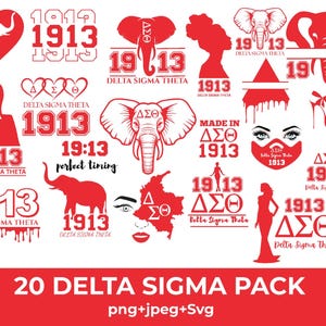 Delta sigma theta svg bundle - png, jpeg, eps, dxf files | delta sigma theta sign clipart | 1913 aeo delta sigma theta cut files