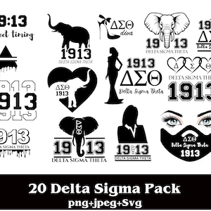 Delta sigma theta svg bundle - png, jpeg, eps, dxf files delta sigma theta sign clipart, 1913 aeo delta sigma theta cut files