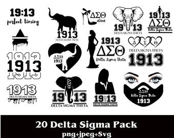Delta sigma theta svg bundle - png, jpeg, eps, dxf files delta sigma theta sign clipart, 1913 aeo delta sigma theta cut files