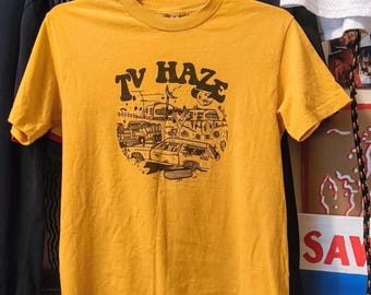 Camiseta de la banda: TV HAZE, banda de Melbourne, 2018, talla S-M