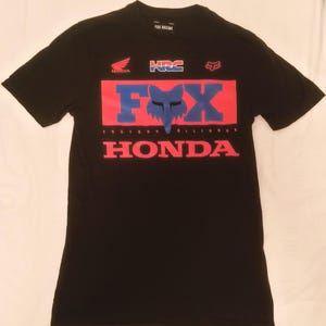Vintage FOX HONDA Racing Tee T-Shirt Size SML