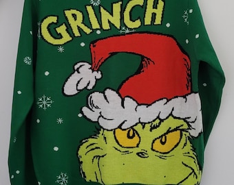 Suéter navideño del Grinch para hombre, talla XL