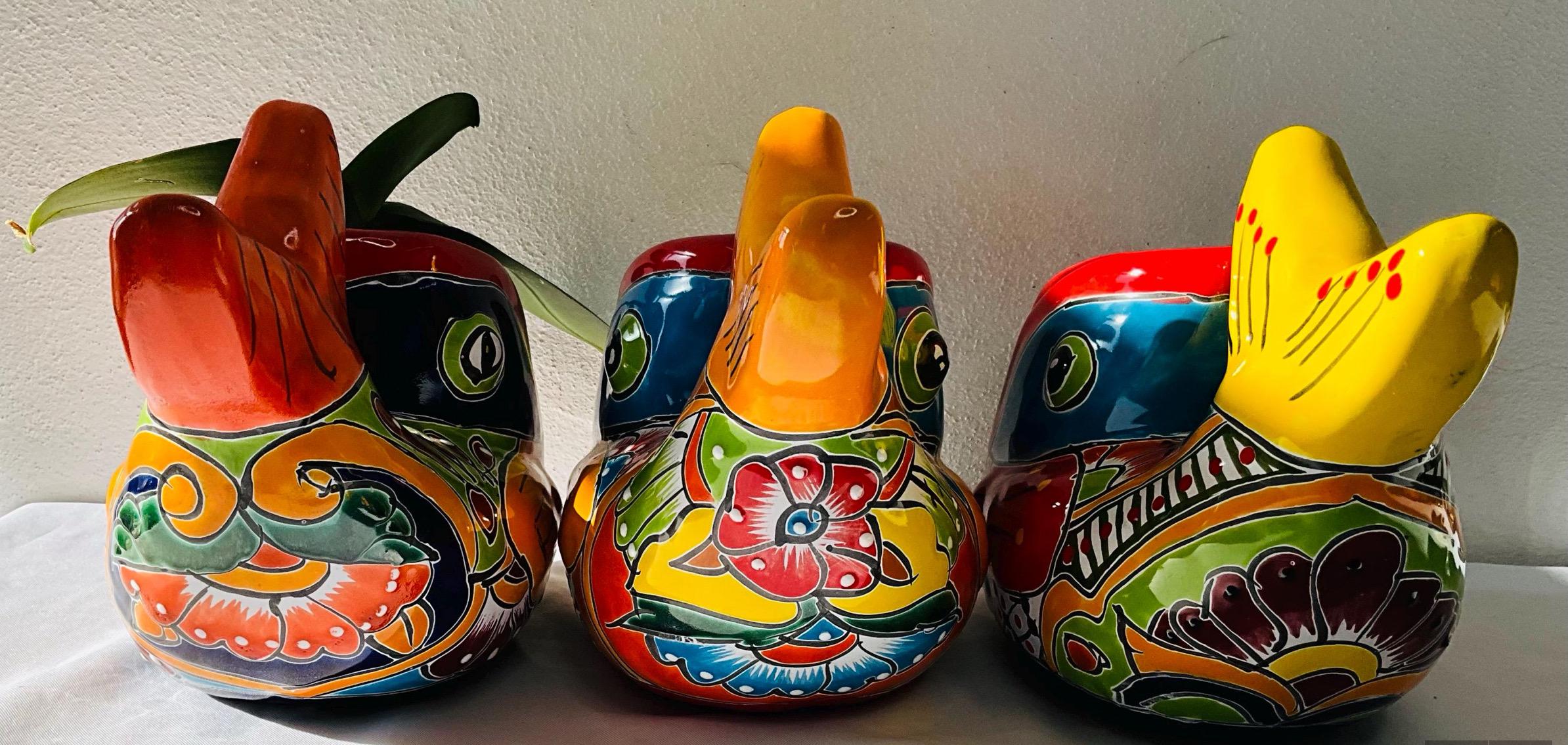 Yellow Fish Color Pot Handmade Talavera Fish Pot: Colorful Ceramic Planter - Etsy