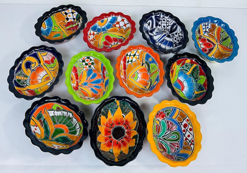 Hand-Painted Talavera Tray: Lead-Free Ceramic Dish image 1