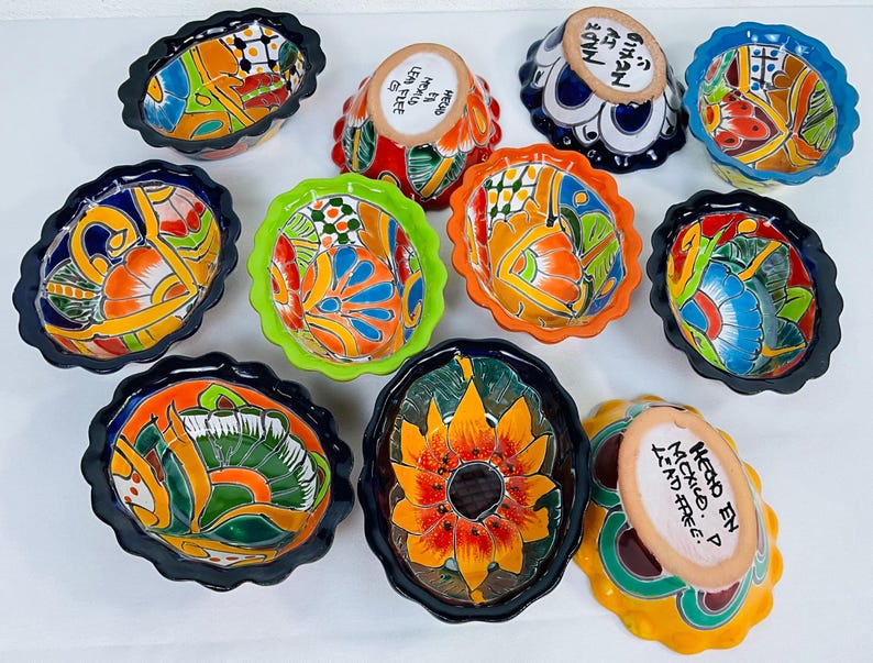 Hand-Painted Talavera Tray: Lead-Free Ceramic Dish image 3
