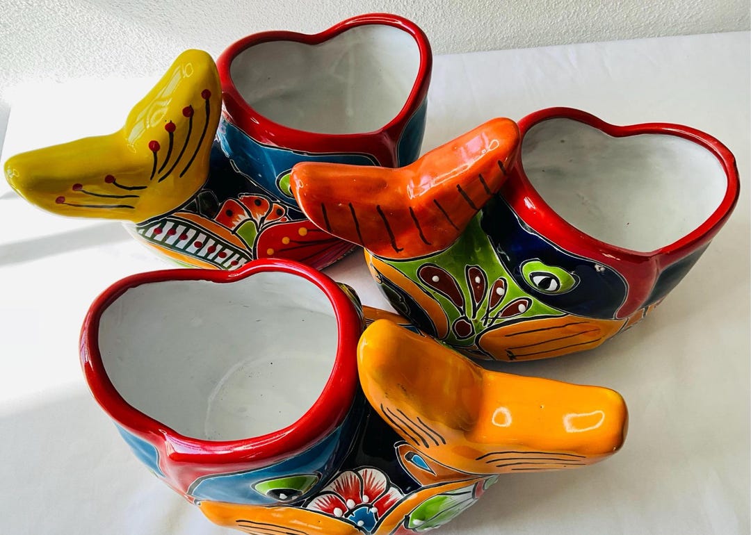 Yellow Fish Color Pot Handmade Talavera Fish Pot: Colorful Ceramic Planter - Etsy