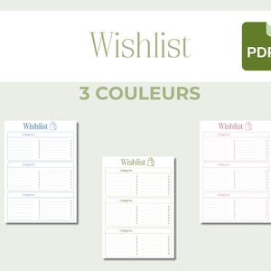 Wunschliste, druckbare Wunschliste, Organisation, Wunschliste