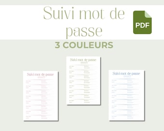 Passwort-Tracker, Passwort-Organizer, Passwort-Protokoll