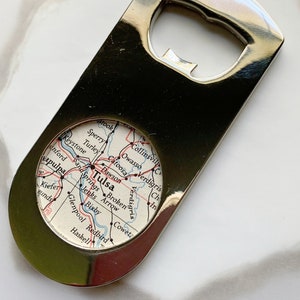 Map Bottle Opener of Tulsa Oklahoma