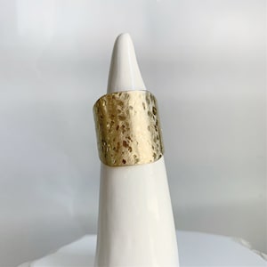 Textured Solid Brass Ring