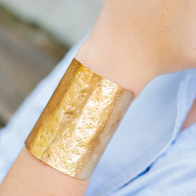 Extra Wide Tall Brass Cuff Bracelet Modern Cuff Wide Cuff Etsy