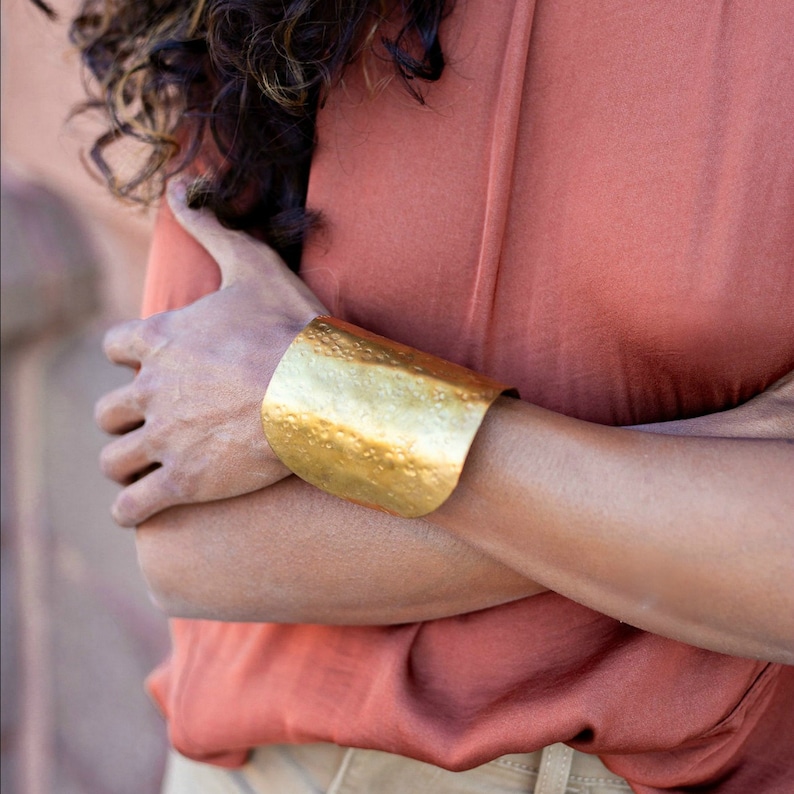 Extra Wide Tall Brass Cuff Bracelet Modern Cuff Wide Cuff Etsy