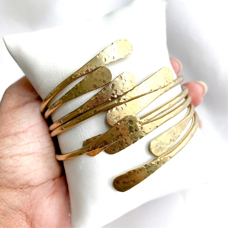 brass cuff bracelet stacking jewelry