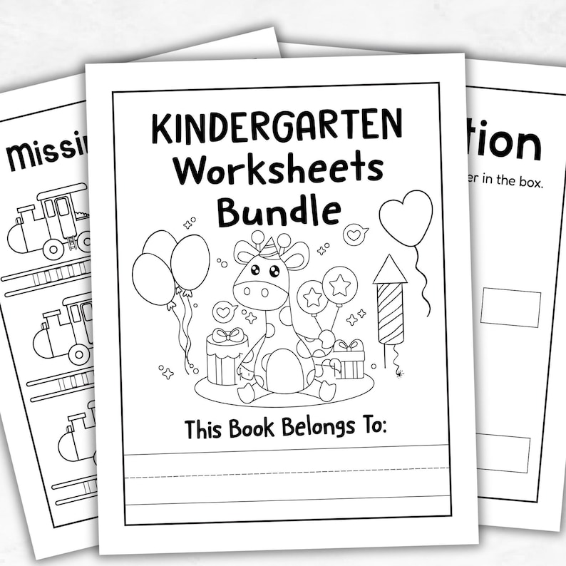 Kindergarten Worksheets Bundle: 200+ Printable Learning Activities (PDF ...
