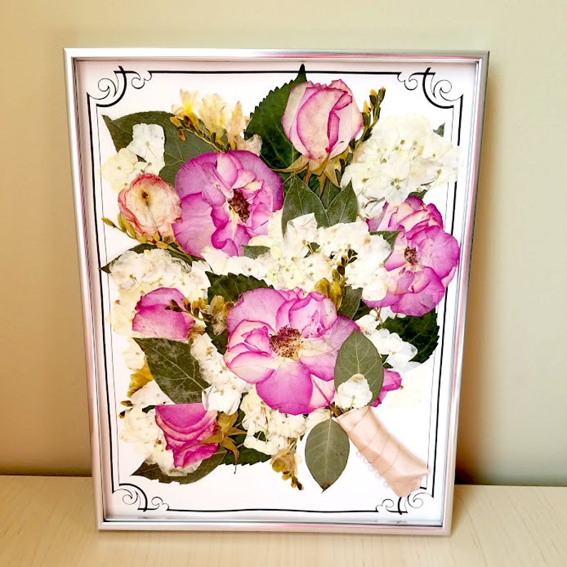 Wedding Flower Preservation Real Pressed Flower Anniversary Gift Bouquet Preservation image 4