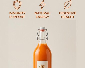 Carrot Gold Ginger Juice  17 Oz