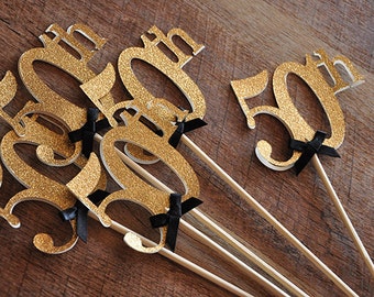 50th Birthday Centerpiece.    50th Anniversary Centerpiece Set of 5.