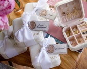 Personalized Bridesmaid Gift. Travel Jewelry Case Personalized. (Qty. 1) Monogram Bridesmaid Jewelry Box. W10JB.