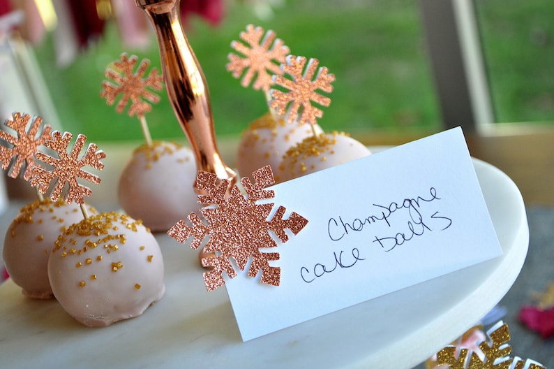 Winter Party Food Tents Snowflake Place Cards Winter Wonderland Party Snowflake Food Tents. QTY. 10