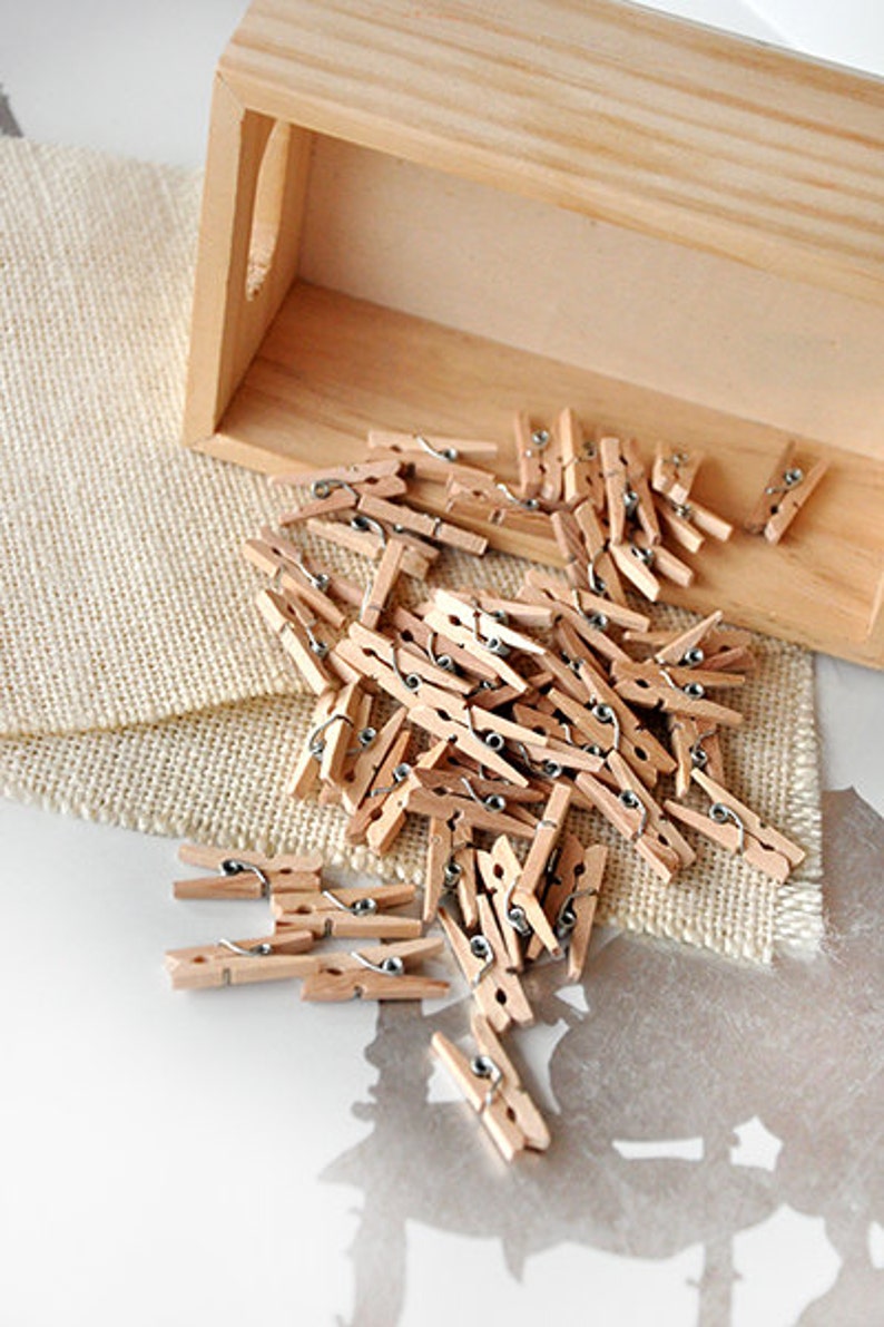 Mini Clothespins 1. Tiny Wooden Clothespins Pack of 50. Etsy