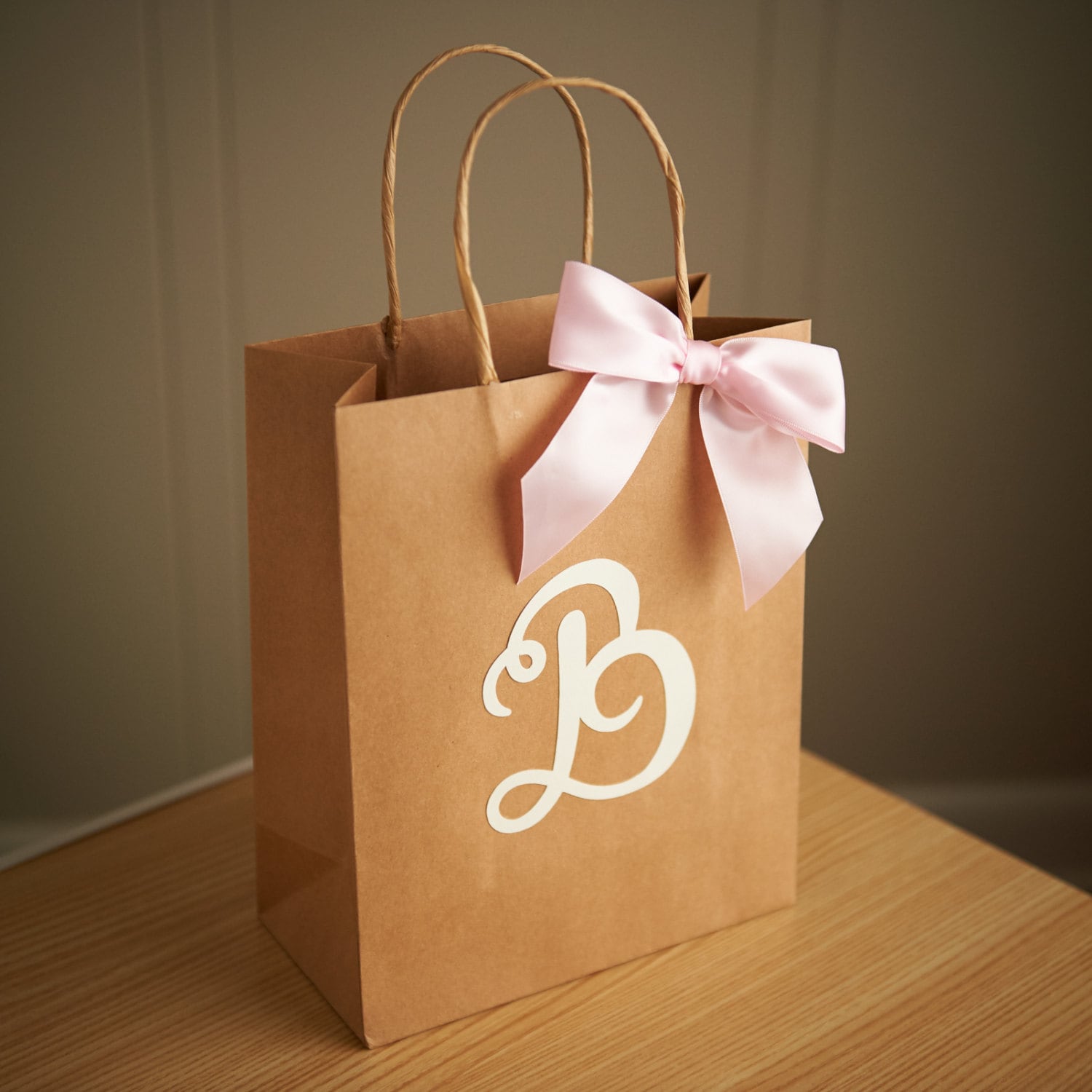 Gift Bags for Wedding Guests. Large Kraft Paper Bags with