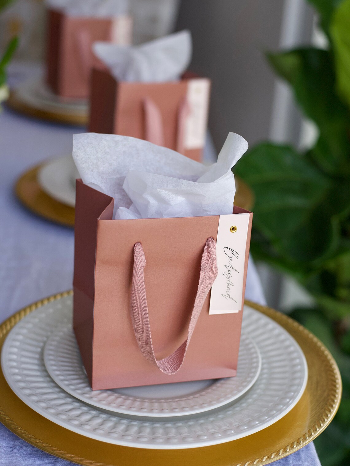 Rose Gold Gift Bags for Bridal Party. QTY. 1 Small Gift Bags Etsy