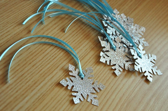 Frozen Birthday Party Decoration Party Favor Tags 10CT. Snowflake Gift Tags. Il_570xn